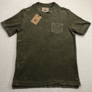 OAS Khaki Terry Tee Crewneck Olive Green 100% Cotton Size XS New with Tags